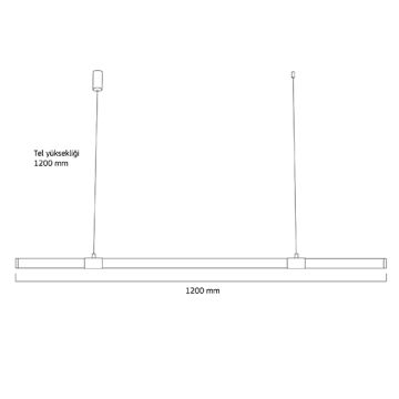 GOYA GY 8215-120 24 Watt 120 cm Gold Dekoratif LED Avize - Gün Işığı (3000K)