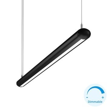 GOYA GY 8076-123 Siyah/Beyaz Kasa 34 Watt 123 cm DİMLİ Lineer Sarkıt Avize