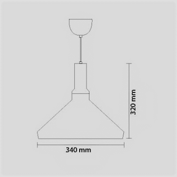 CreaLight CL-7053-S Dekoratif Retro Avize (Çap: 34 cm)