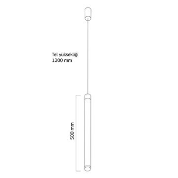 GOYA GY 8216-50 10 Watt 50 cm Gold LED Sarkıt Avize - Gün Işığı (3000K)