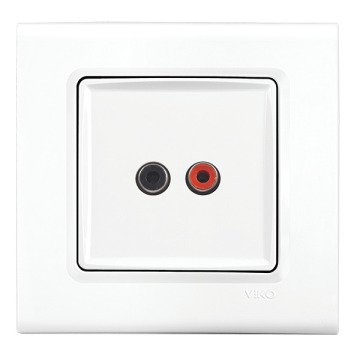VİKO Linnera/Rollina 90440037 Müzik Yayın (Hoparlör) Prizi [Beyaz]