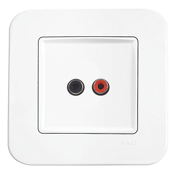 VİKO Linnera/Rollina 90440037 Müzik Yayın (Hoparlör) Prizi [Beyaz]