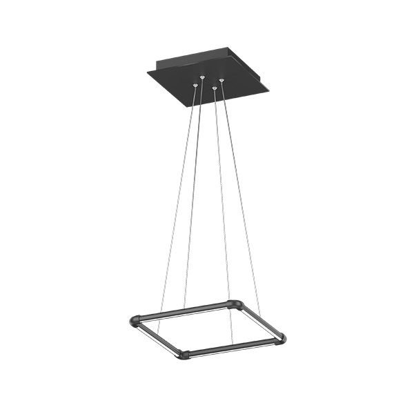 GOYA GY 8123-1 Siyah/Beyaz Kasa 14 Watt 26x26 cm Kare Lineer Avize