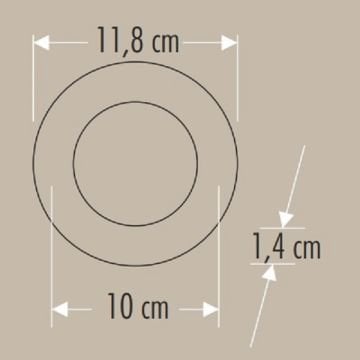 CATA CT-5125 6 Watt Siyah Kasa Sıva Altı Yuvarlak LED Panel
