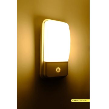 ACK AH07-05300 20 Watt Sensörlü Beyaz Dış Mekan LED Aplik - Gün Işığı (3000K) - IP44