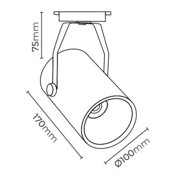 MOLLED MOL2008 Siyah/Beyaz Kasa 9 Watt LED Ray Spot (SAMSUNG/OSRAM/PHILIPS LED & EAGLERISE Driver)