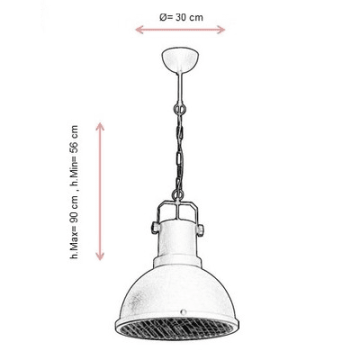CreaLight CL-7041-30-SE Endüstriyel Avize (Çap: 31 cm)