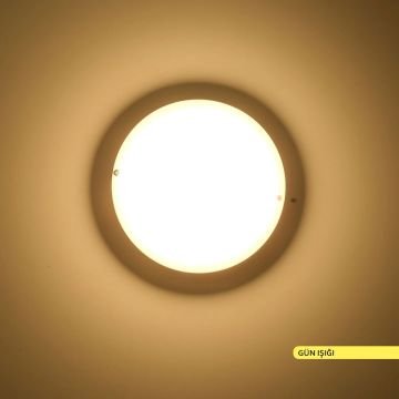 ACK AT10-01800 18 Watt Beyaz Dış Mekan Yuvarlak LED Aplik - Gün Işığı (3000K) - IP54