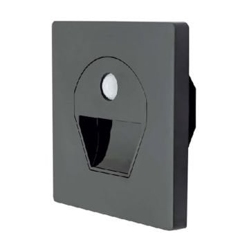 CATA CT-5170 1 Watt Hareket Sensörlü Sıva Altı Kare LED Merdiven Armatürü (Siyah Kasa)