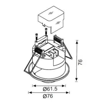 JUPITER JS485 360 Derece Tavan Tipi Sıva Altı Hareket Sensörü