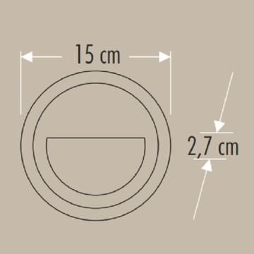 CATA CT-7053 3 Watt Antrasit Sıva Üstü Yuvarlak Dış Mekan LED Merdiven Armatürü - Ilık Beyaz (4000K)