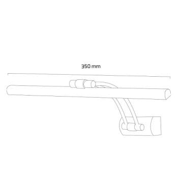 GOYA GY 4206 6 Watt 35 cm Krom LED Tablo Apliği - Gün Işığı (3000K)