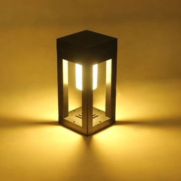 ZİTA 285C Anıt 35 cm Camlı Bollard Armatür - PC Gövde - GU10 Duylu - IP54