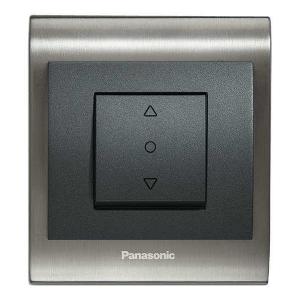 VİKO Ultima/Sistema/Optima WBTR0023-5DG Tek Düğmeli Jaluzi Kumanda Anahtarı Düğmesi [Koyu Gri]