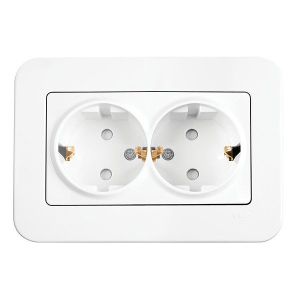 VİKO Linnera Life 90440058 Çocuk Korumalı Topraklı İkili Priz [Beyaz]