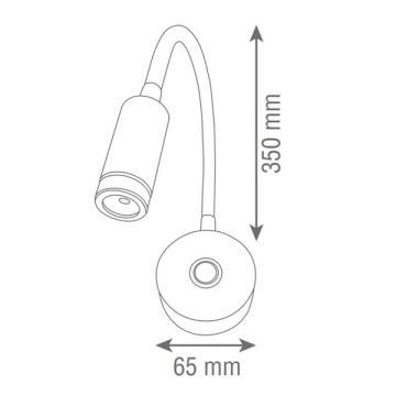 goldX ZE438 1 Watt Siyah LED Okuma Apliği