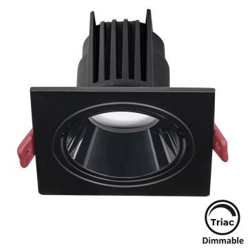 MOLLED MOL4151M Triac Dimli 8 Watt Siyah Sıva Altı Kare LED Spot (SAMSUNG/OSRAM/PHILIPS LED & EAGLERISE/PHILIPS/LIFUD Driver)
