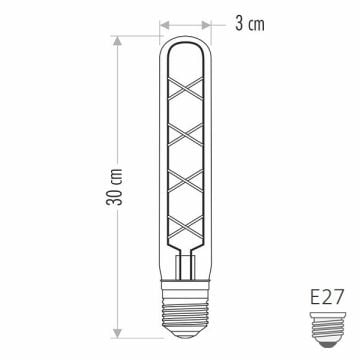 CATA CT-4302 4 Watt 22.5 cm LED Rustik Çubuk Ampul - Sarı Işık (2700K)
