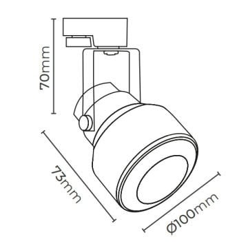 MOLLED MOL428 Siyah/Beyaz PAR30 Tip Ray Spot Kasası (E27 Duylu)