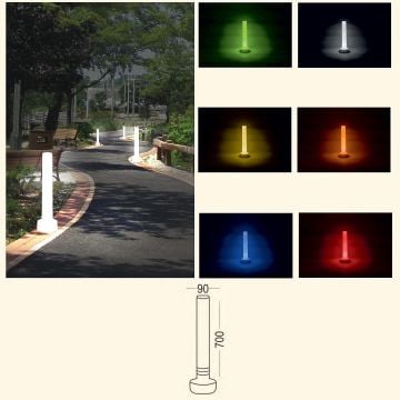 ZİTA 290 70 cm Bollard Armatür - PC Gövde - GU10 Duylu - IP54