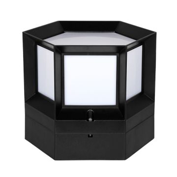 ACK AG57-02121Y Siyah Altıgen Set Üstü Aplik - IP54 - PC Gövde - E27 Duylu