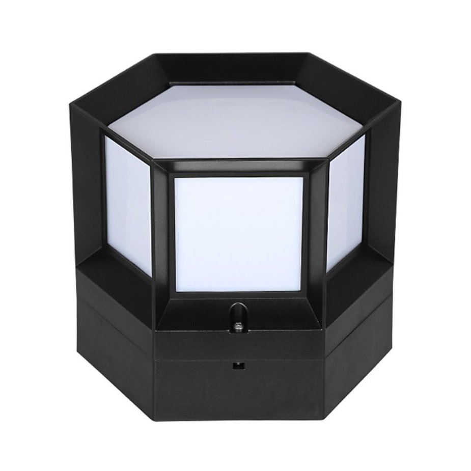 ACK AG57-02121Y Siyah Altıgen Set Üstü Aplik - IP54 - PC Gövde - E27 Duylu