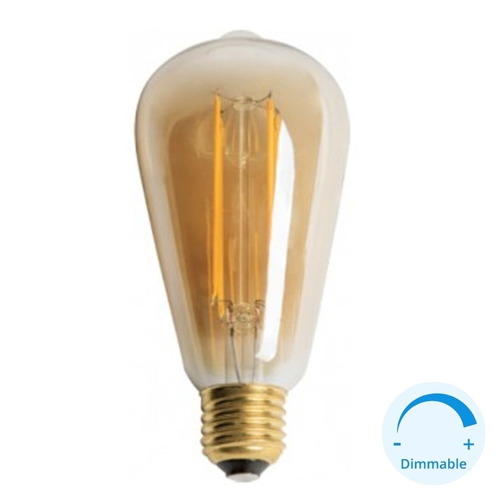 CATA CT-4313 6 Watt ST64 Dimli Rustik Armut Ampul - Amber