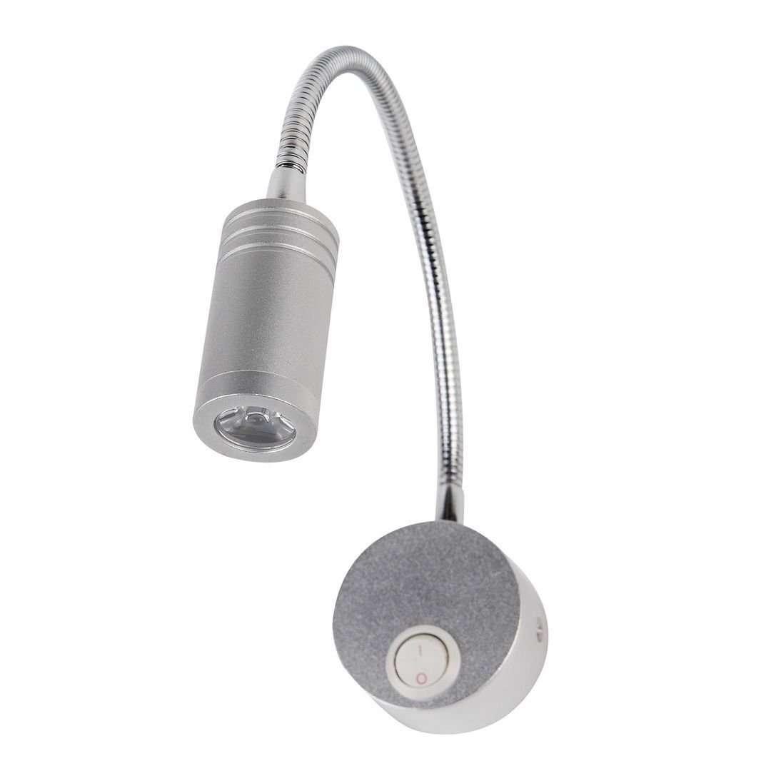 HOROZ 040-007-0003 TURNA 3 Watt Gümüş LED Okuma Apliği - Ilık Beyaz (4200K)