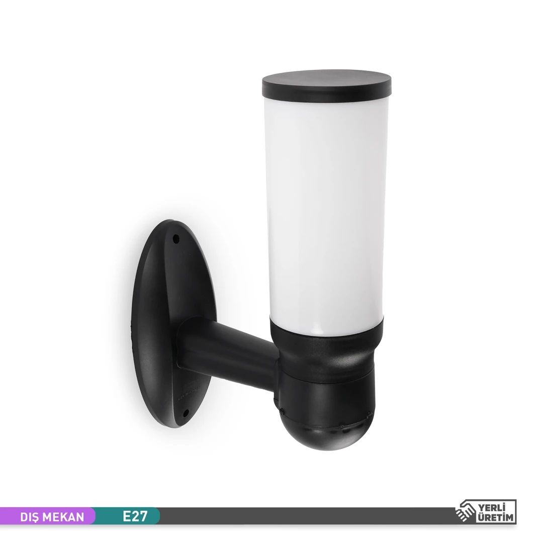 ACK AG56-04321 Siyah Dış Mekan Aplik - IP54 - PC Gövde - E27 Duylu