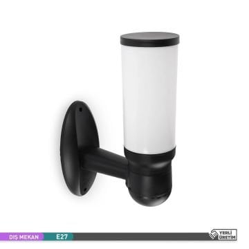 ACK AG56-04321 Siyah Dış Mekan Aplik - IP54 - PC Gövde - E27 Duylu