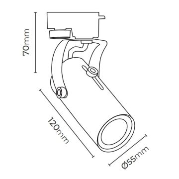 MOLLED MOL047 Siyah/Beyaz Ray Spot Kasası (Metal - GU10 Duylu)