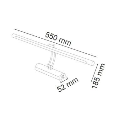 HOROZ 040-014-0012 ANKA 12 Watt 55 cm Krom LED Tablo Apliği - Ilık Beyaz (4200K)