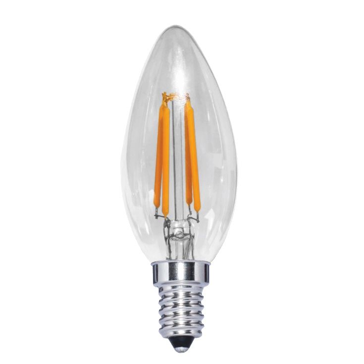 HELIOS HS 2055 7 Watt Şeffaf Camlı Rustik Mum Ampul - Gün Işığı