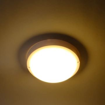 ACK AT10-01200 12 Watt Beyaz Dış Mekan Yuvarlak LED Aplik - Gün Işığı (3000K) - IP54