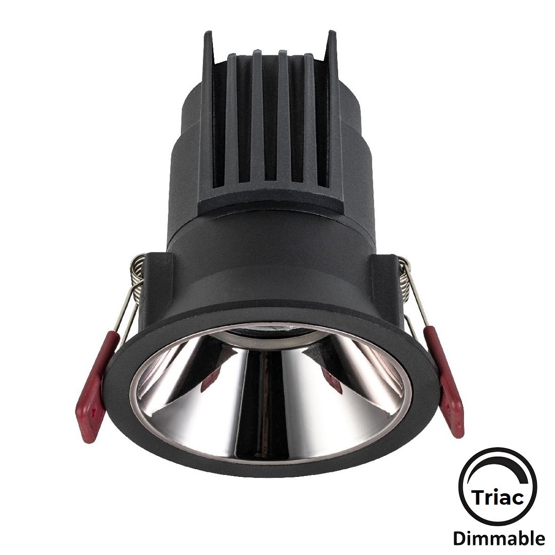 MOLLED MOL4143M Triac Dimli 10 Watt Siyah-Krom Sıva Altı Yuvarlak LED Spot (SAMSUNG/OSRAM/PHILIPS LED & EAGLERISE/PHILIPS/LIFUD Driver)