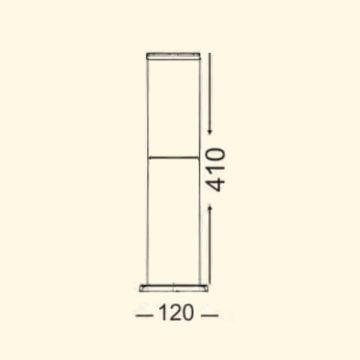 ZİTA 234 Kule 50 cm Bollard Armatür - PC Gövde - E27 Duylu - IP54