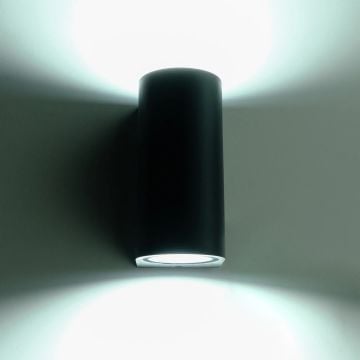 ACK AH07-02151 Siyah Çift Yönlü Dış Mekan Aplik - IP65 - PC Gövde - GU10 Duylu