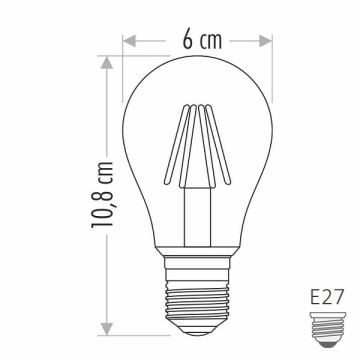 CATA CT-4217 8 Watt A60 LED Rustik Ampul - Gün Işığı (3200K)