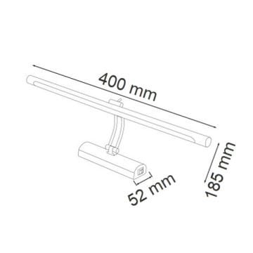 HOROZ 040-014-0008 ANKA 8 Watt 40 cm Siyah LED Tablo Apliği - Ilık Beyaz (4200K)