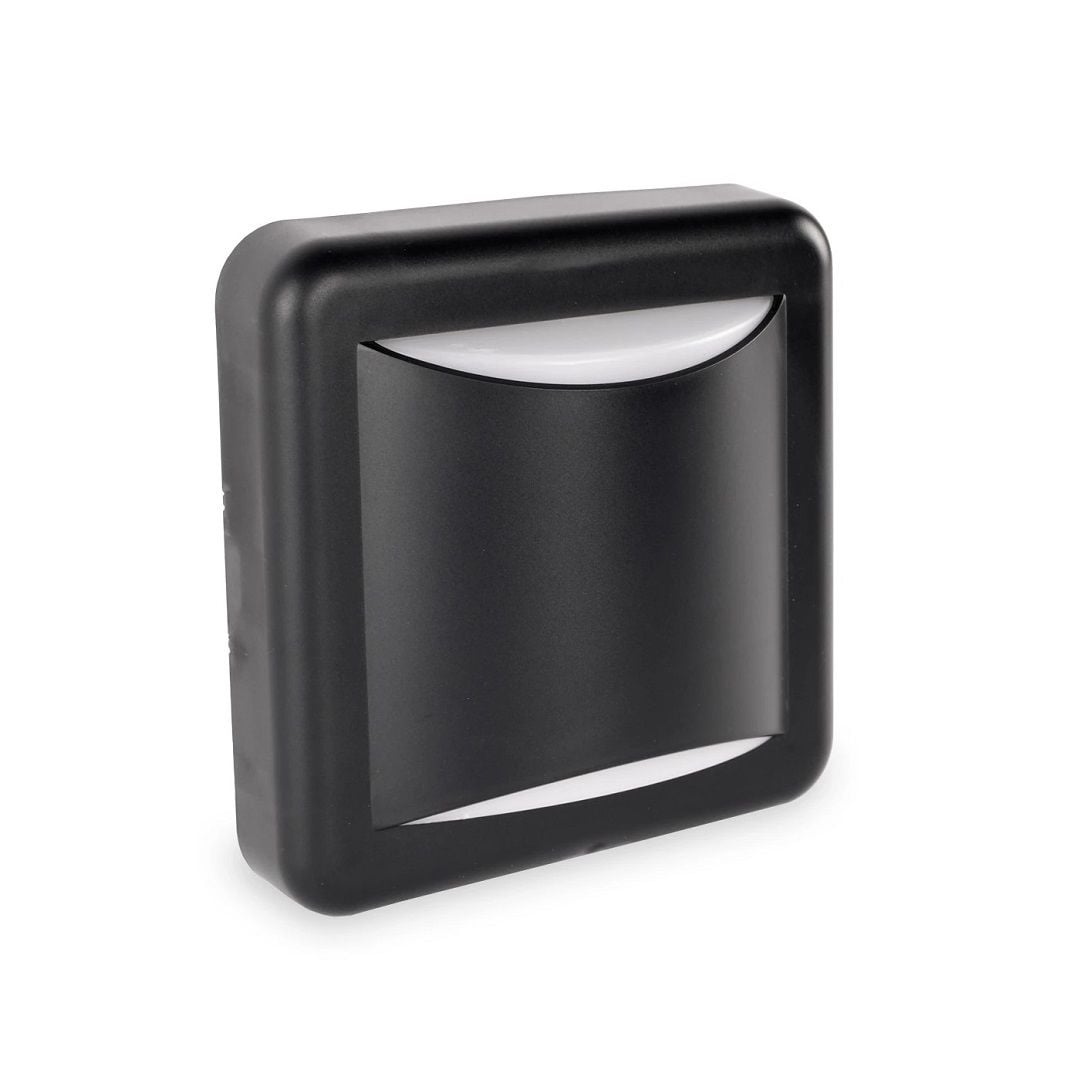 ACK AH07-05101 4 Watt Siyah Dış Mekan LED Aplik - Gün Işığı (3000K) - IP44 - PC Gövde