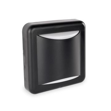 ACK AH07-05101 4 Watt Siyah Dış Mekan LED Aplik - Gün Işığı (3000K) - IP44 - PC Gövde