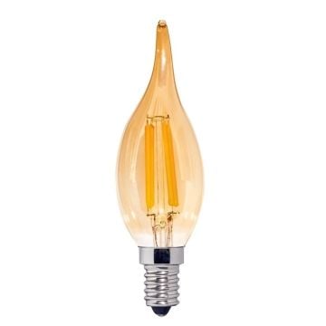 HELIOS HS 2053 7 Watt Rustik Kıvrık Mum Ampul - Amber