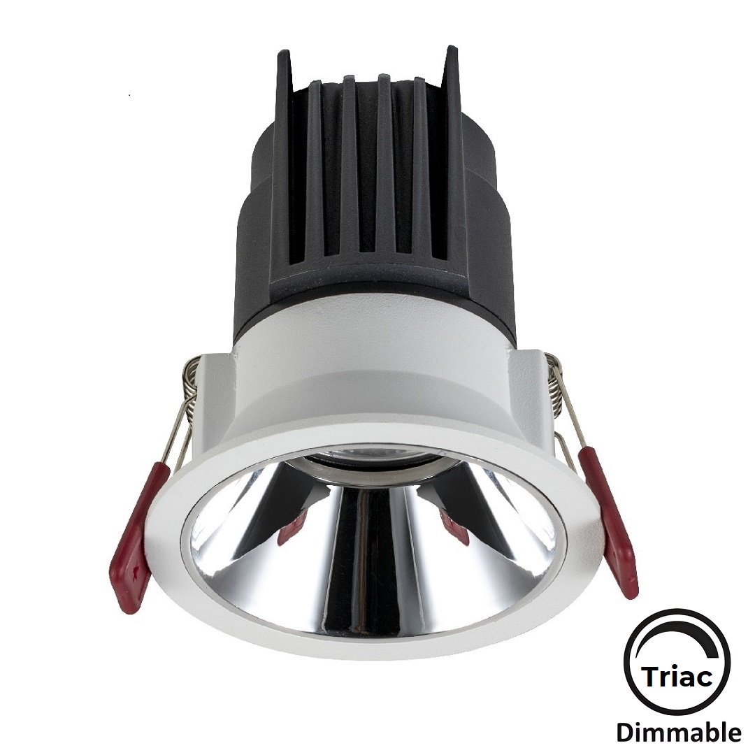 MOLLED MOL4140M Triac Dimli 10 Watt Beyaz-Krom Sıva Altı Yuvarlak LED Spot (SAMSUNG/OSRAM/PHILIPS LED & EAGLERISE/PHILIPS/LIFUD Driver)