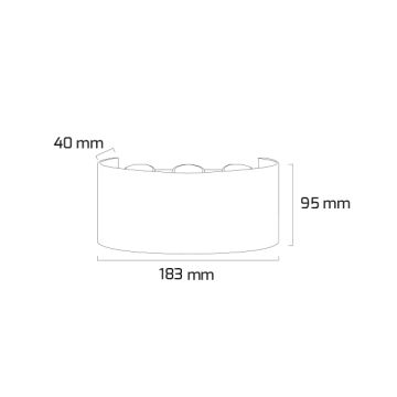 GOYA GY 7223 6 Watt Siyah Çift Yönlü Dış Mekan LED Aplik - Gün Işığı (3000K) - Plastik
