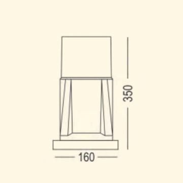 ZİTA 281 Mars 35 cm Bollard Armatür - PC Gövde - E27 Duylu - IP54