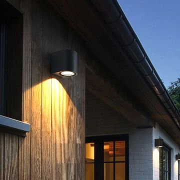 ACK AH07-02051 Siyah Tek Yönlü Dış Mekan Aplik - IP65 - PC Gövde - GU10 Duylu