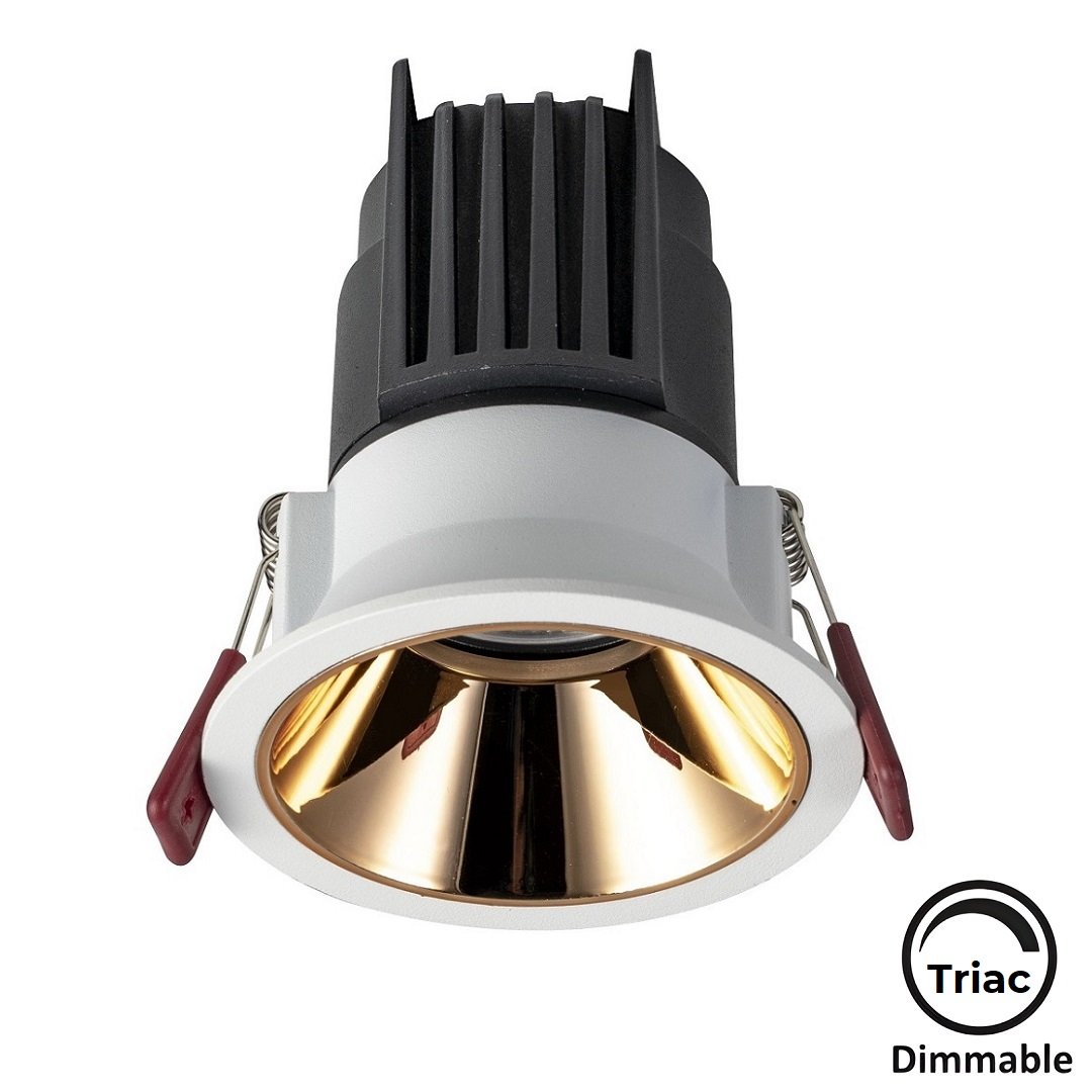 MOLLED MOL4138M Triac Dimli 10 Watt Beyaz-Gold Sıva Altı Yuvarlak LED Spot (SAMSUNG/OSRAM/PHILIPS LED & EAGLERISE/PHILIPS/LIFUD Driver)