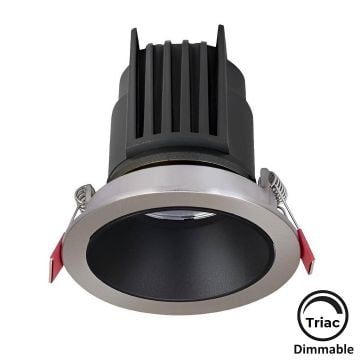 MOLLED MOL4134M Triac Dimli 8 Watt Saten-Siyah Sıva Altı Yuvarlak LED Spot (SAMSUNG/OSRAM/PHILIPS LED & EAGLERISE/PHILIPS/LIFUD Driver)