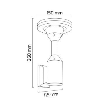 GOYA GY 6240 12 Watt Siyah Dış Mekan LED Aplik - Gün Işığı (3000K) - IP65 - Metal