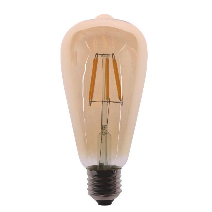 HELIOS HS 2064 6 Watt Rustik Armut Ampul - Amber